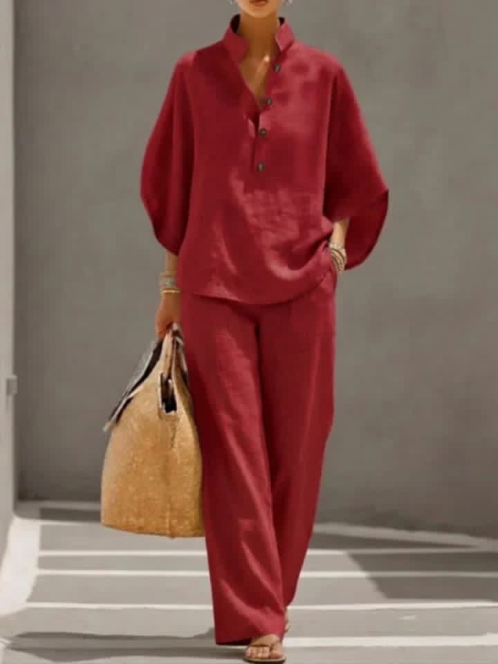 Ensemble Femme Élégant en Lin – Chic & Confort