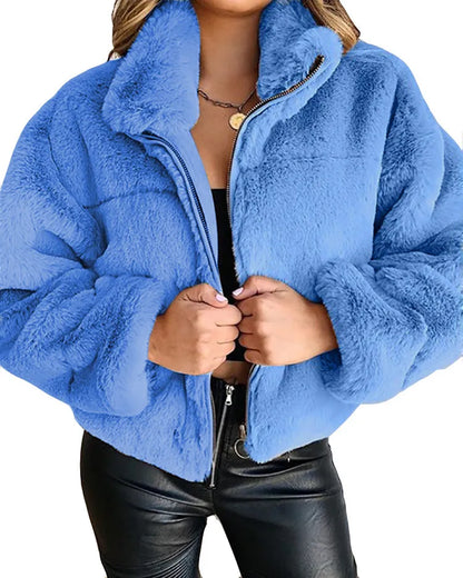 Veste courte en Fausse Fourrure - Style moderne et chaleureux