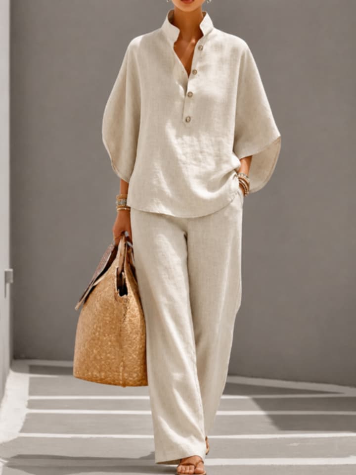 Ensemble Femme Élégant en Lin – Chic & Confort