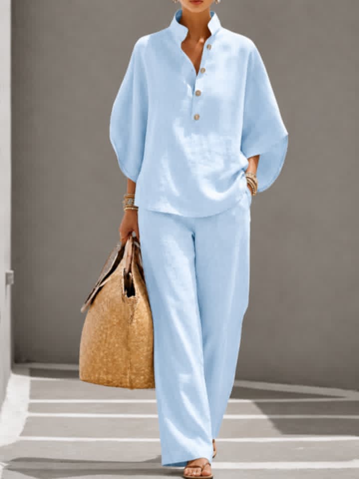 Ensemble Femme Élégant en Lin – Chic & Confort