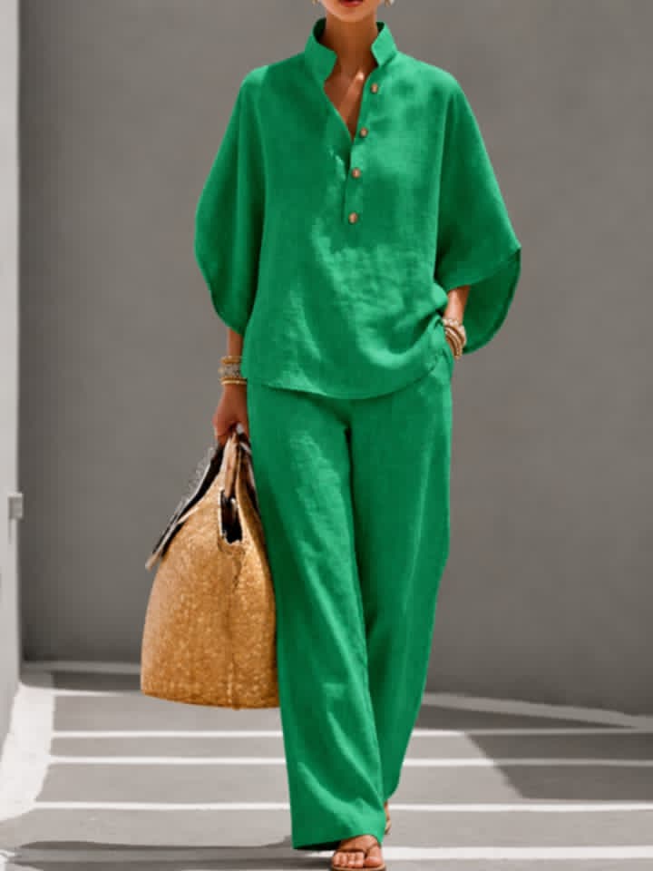 Ensemble Femme Élégant en Lin – Chic & Confort