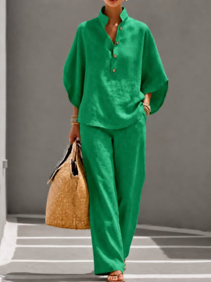 Ensemble Femme Élégant en Lin – Chic & Confort